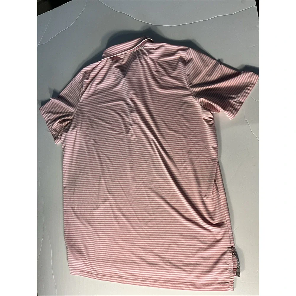RLX Ralph Lauren Pink and White Stripe Collared Shirt Men's XL Golf Activewear